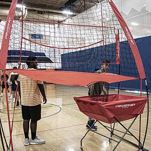 Powernet Volleyball Wheeled Cart XL 1189 - several people using the cart