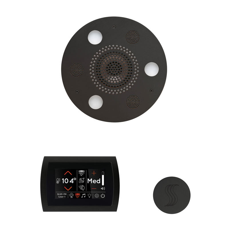 Thermasol Wellness Steam Package with SignaTouch Round | WSTPSR - Finish: Matte Black