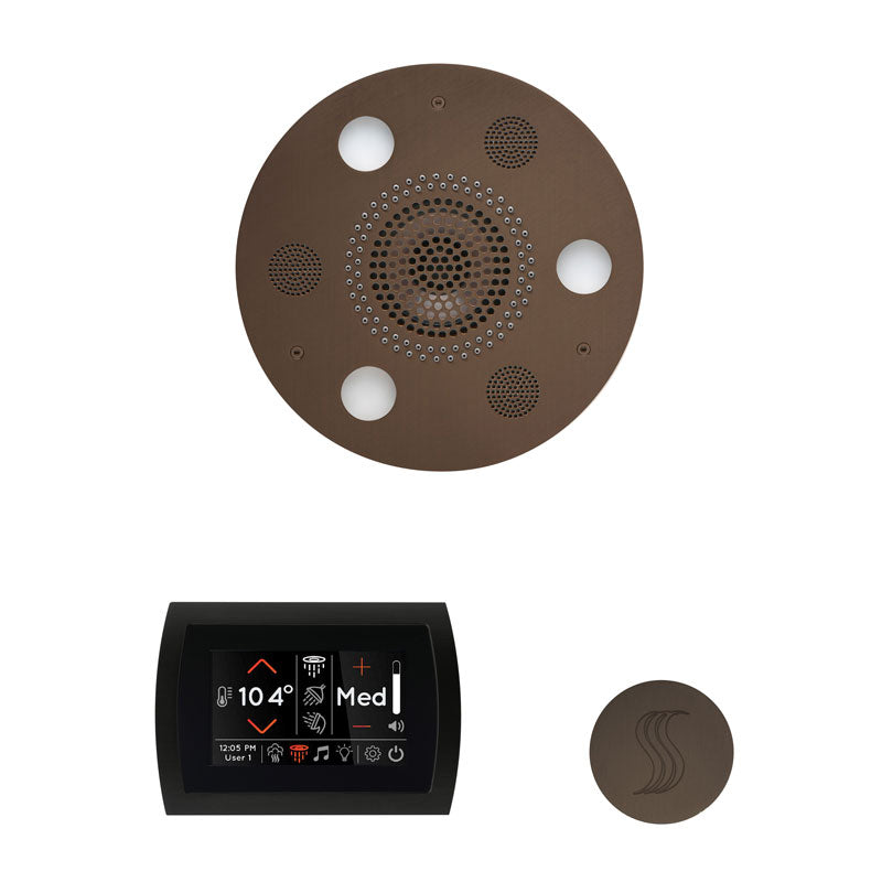 Thermasol Wellness Steam Package with SignaTouch Round | WSTPSR - Finish: Oil Rubbed Bronze