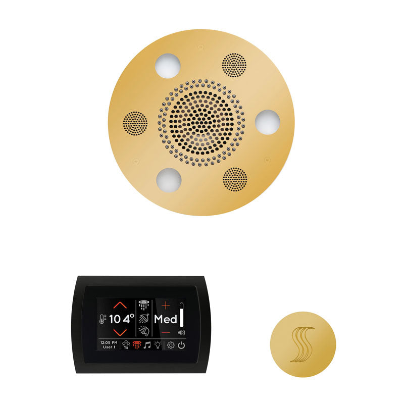 Thermasol Wellness Steam Package with SignaTouch Round | WSTPSR - Finish: Polished Gold