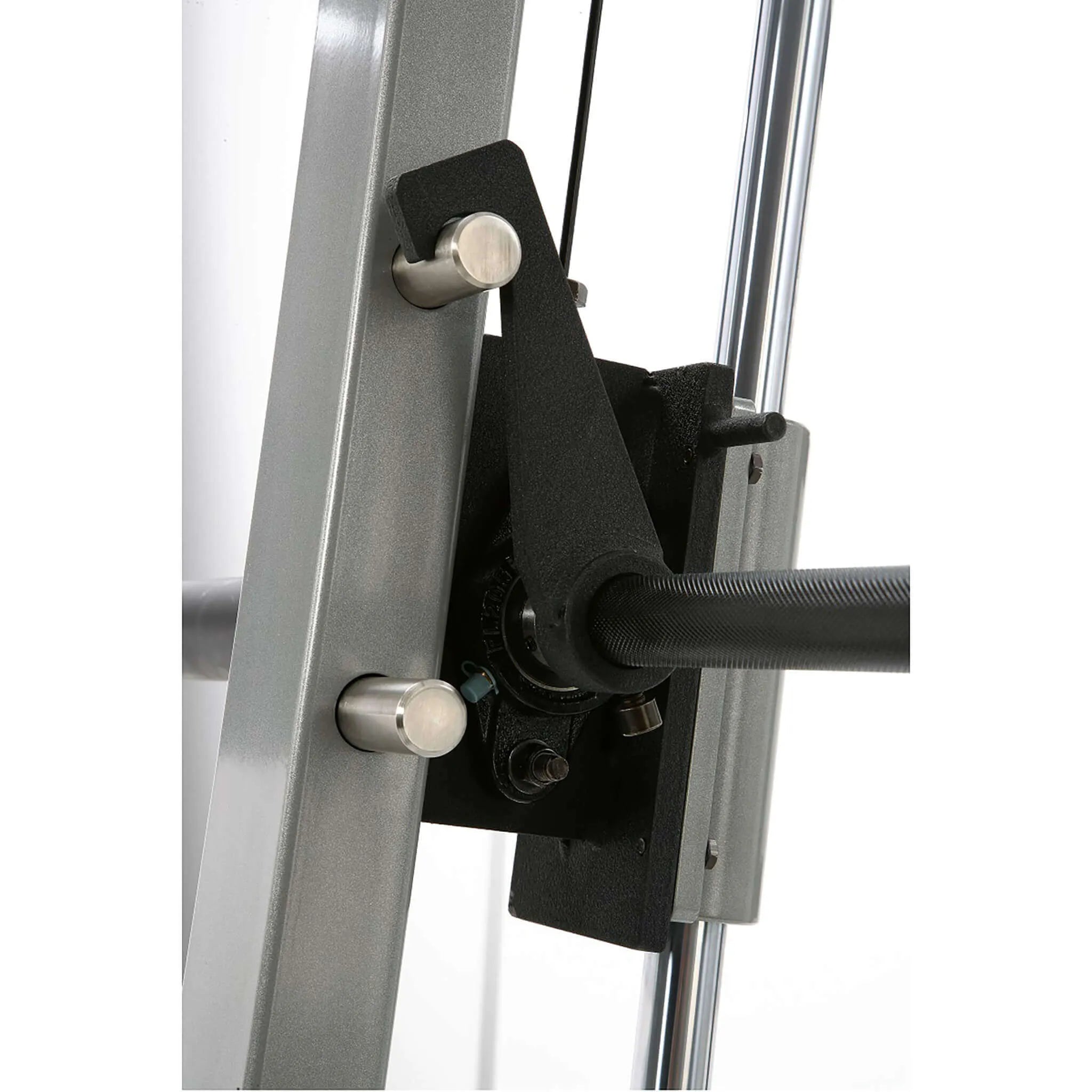 York Barbell STS Counter Balanced Smith Machine - machine stop peg up close