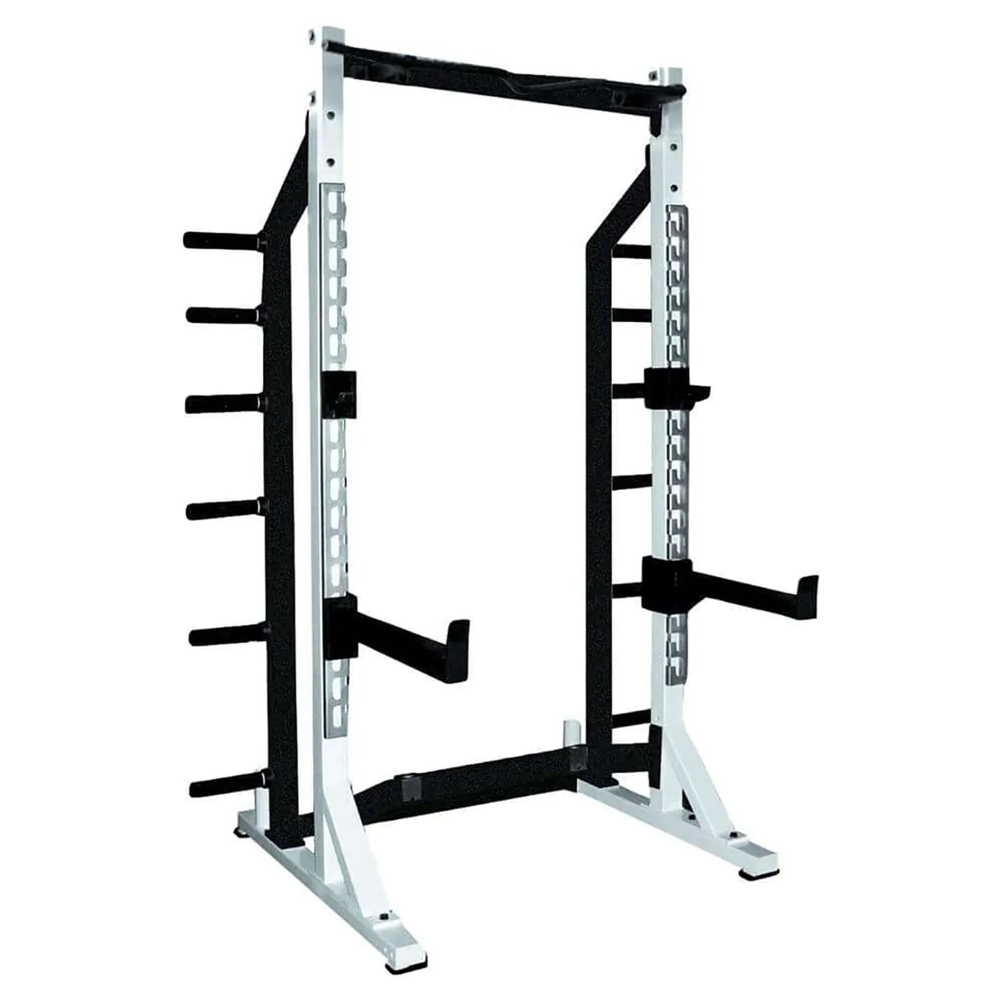 York Barbell 53009 STS Self-Standing Half Rack - Corner view silver