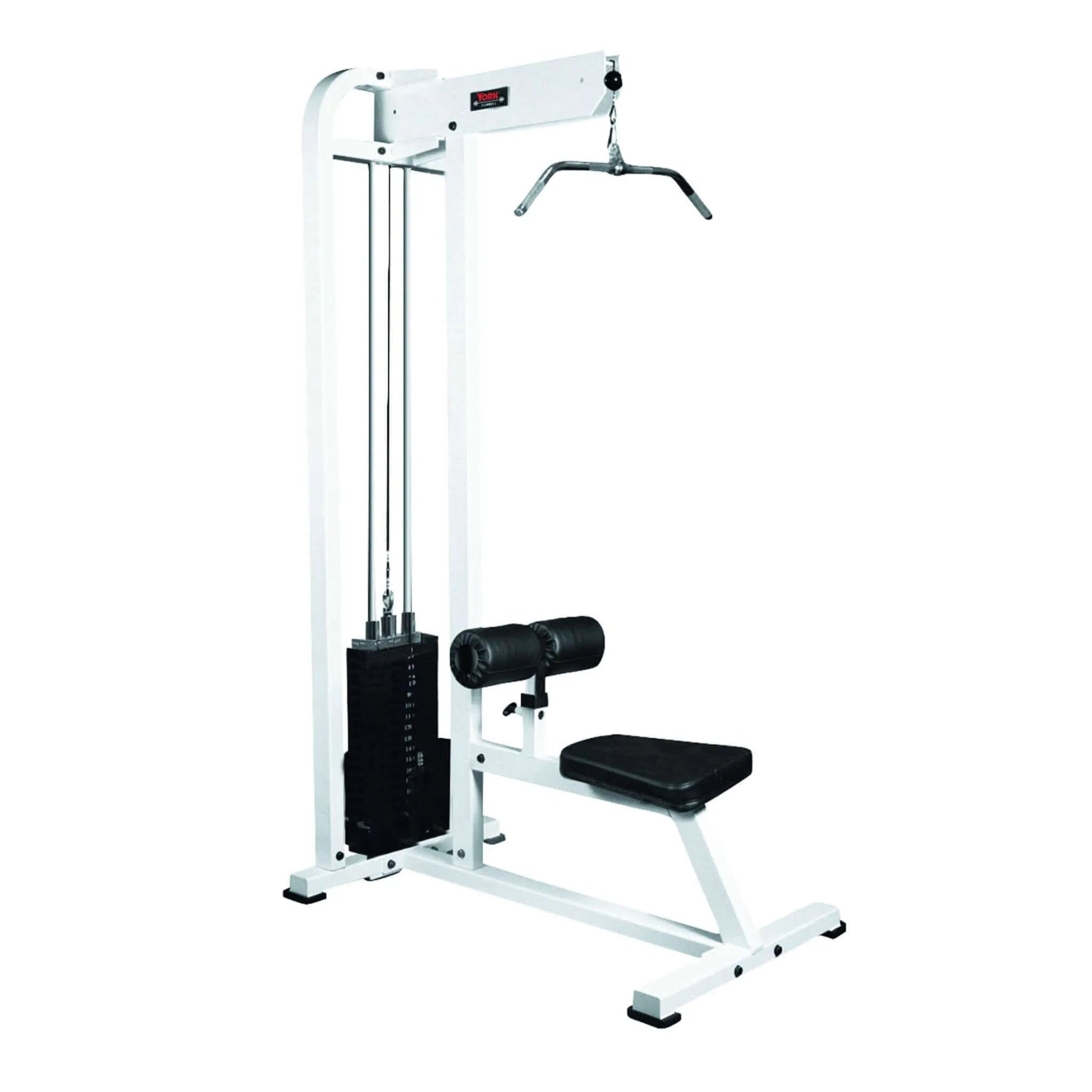 York Barbell STS Lat Pulldown Machine - White