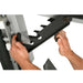York Barbell 53004 STS Multi-Function Bench - Hands adjusting the bench to low