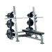 York STS Olympic Flat Bench - Silver with Barbells