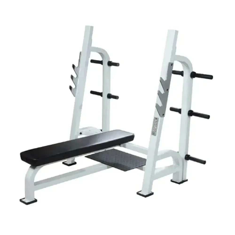York STS Olympic Flat Bench - White bench