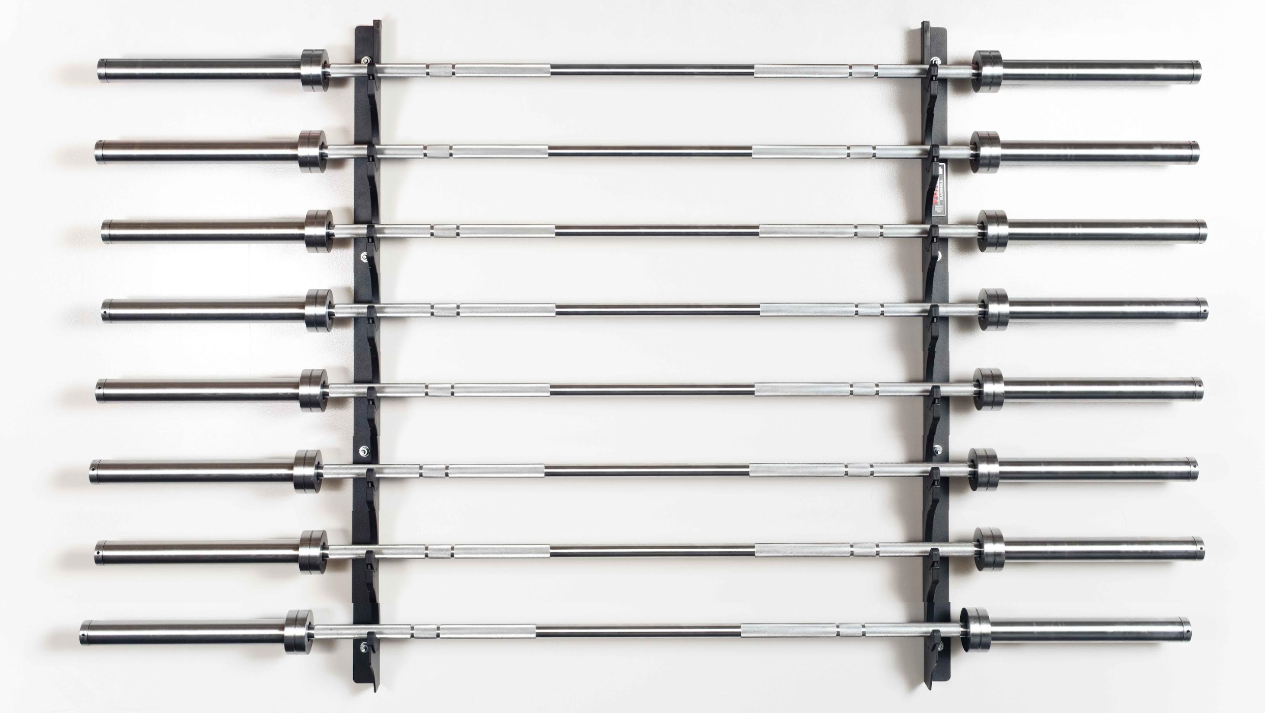 York Wall Mounted Horizontal - 8 bar storage on a white background