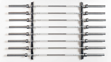 York Wall Mounted Horizontal - 8 bar storage on a white background