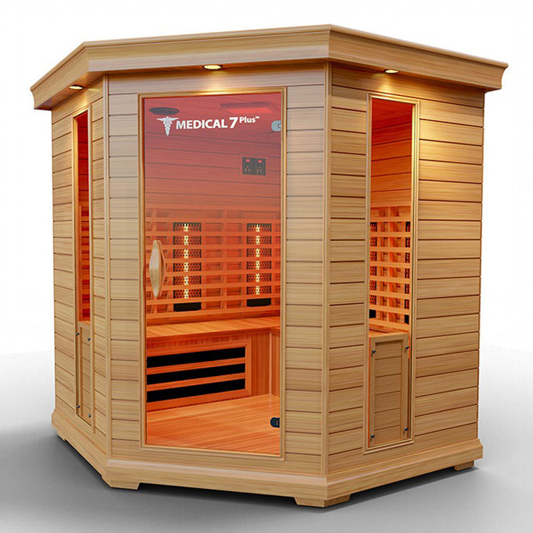 Medical 7 Plus Infrared Sauna - 3 glass displays