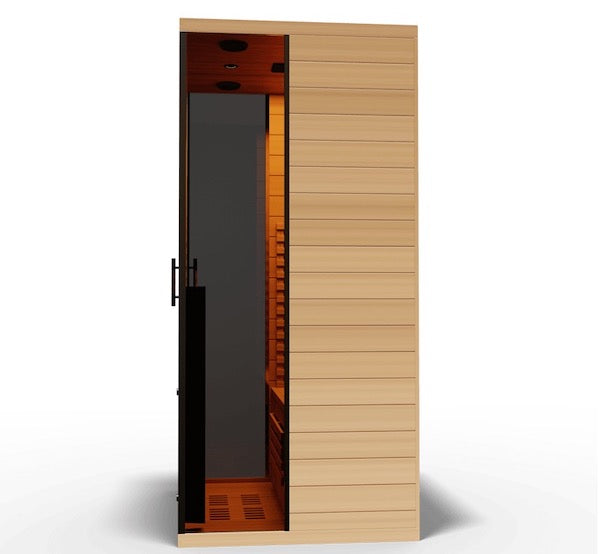 Medical 5 Ultra Full-Spectrum Sauna - wood panelling on walls