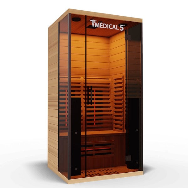 Medical 5 Ultra Full-Spectrum Sauna - glass door with handle