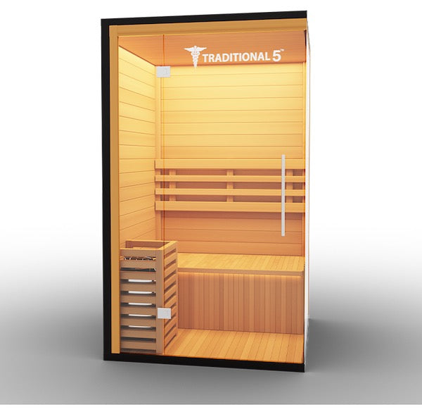 Medical 5 Traditional Sauna - wooden panel on bench and backrest 