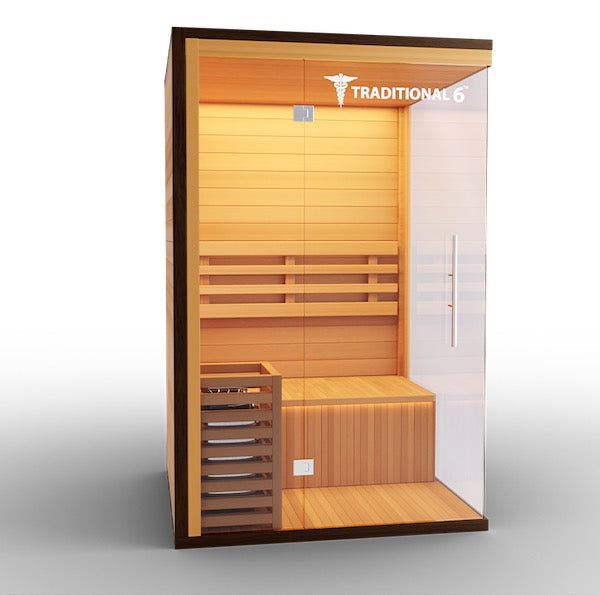 Medical 6 Traditional Sauna - wooden panels on roof