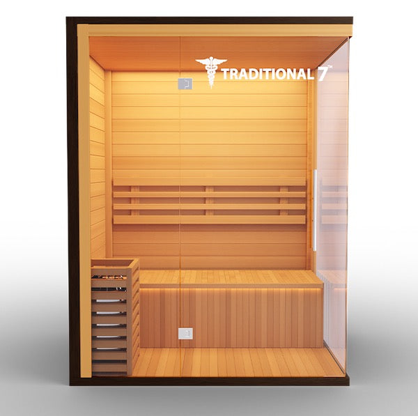 Medical 7 Traditional Sauna - wooden panel roof