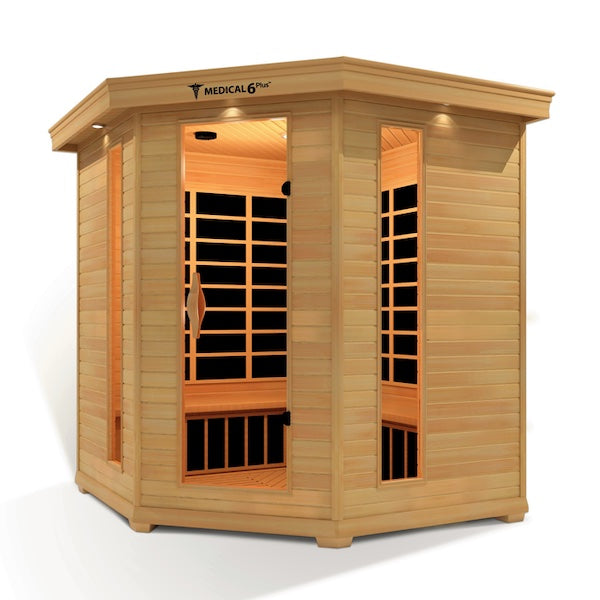 Medical 6 Plus Infrared Sauna - glass door with handle