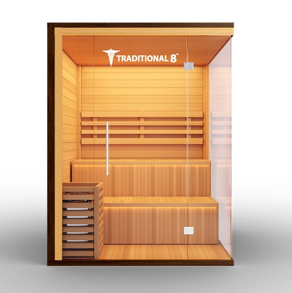 Medical 8 Plus Traditional Sauna - 2 layer bench