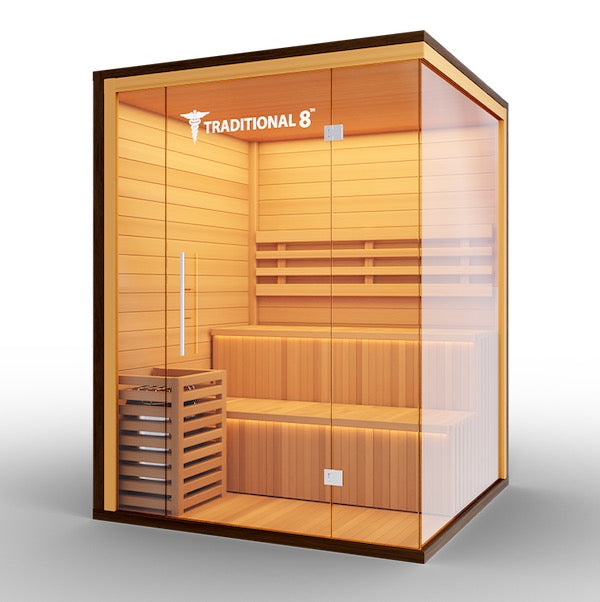 Medical 8 Plus Traditional Sauna - wooden panel on floor