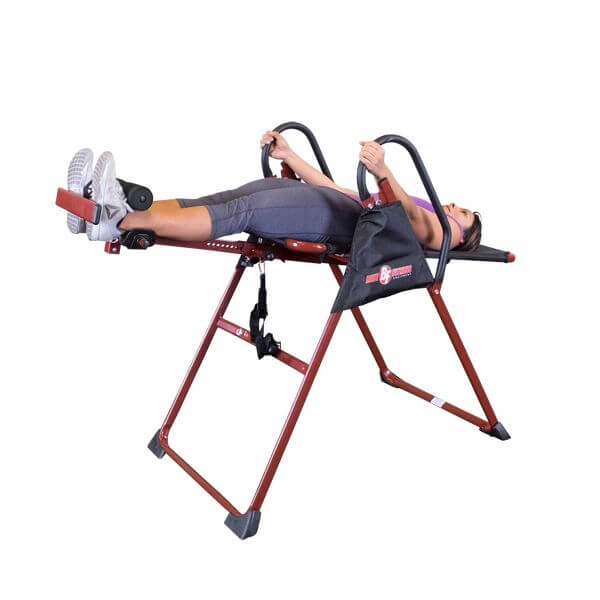 Best Fitness BFINVER10 Inversion Table - woman on top on the table 