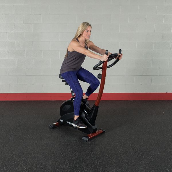 Best Fitness BFUB1 Upright Bike - woman on cardio workout