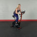 Best Fitness BFUB1 Upright Bike - woman happily doing cardio workout