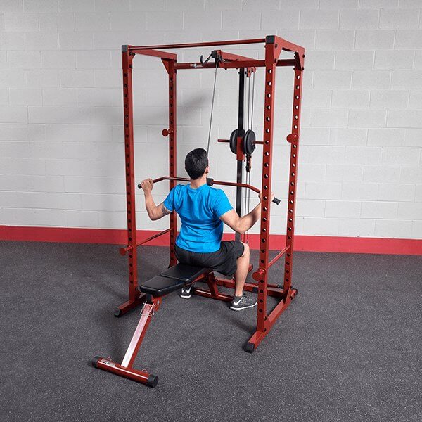 Best Fitness Lat Attachment for BFPR100 - Man sitting down pulling machine exercise