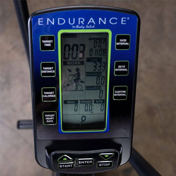 Body-Solid Endurance Black Fan Bike FB300B - Controls and monitor