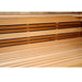 Canadian Hemlock Indoor Wet Dry Sauna with LED Lights - 6 kW UL Certified Heater - 6 Person - Close up view of chairs inside