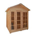 Canadian Hemlock Outdoor and Indoor Wet Dry Sauna - 6 kW UL Certified Heater - 6 Person - Outside view 3D image