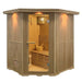 Canadian Hemlock Wet Dry Indoor Sauna - 6 kW UL Certified Heater - 6 Person - Outside view 3D image