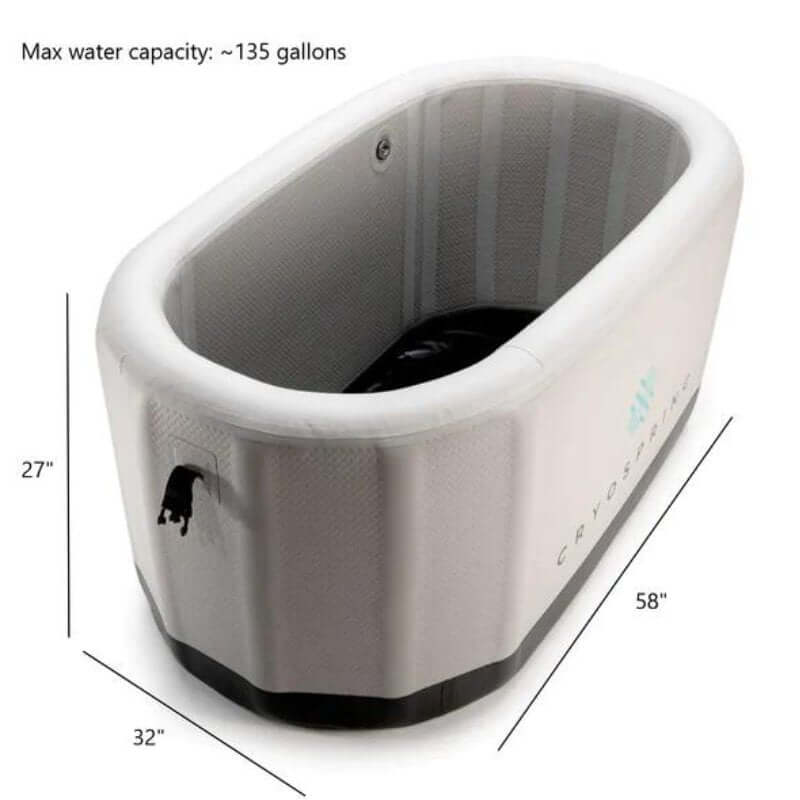 Cryospring Portable Ice Bath - Dimensions top view