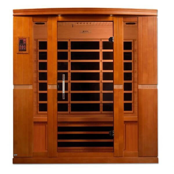 Dynamic Bergamo 4-Person Low EMF FAR Infrared Sauna - Front view