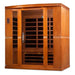 Dynamic Bergamo 4-Person Low EMF FAR Infrared Sauna - Front 3D view