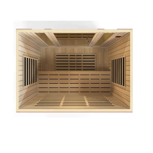 Dynamic Bergamo 4-Person Low EMF FAR Infrared Sauna - Top view