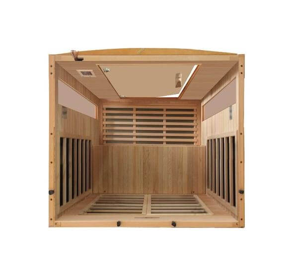 Dynamic Versailles 2-Person Low EMF FAR Infrared Sauna - top view photo with visible interiors 