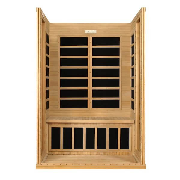 Dynamic Versailles 2-Person Low EMF FAR Infrared Sauna - Interiors of the sauna aesthetic materials 