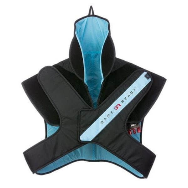 Game Ready C-T Spine Wrap - a black and blue vest 3D picture