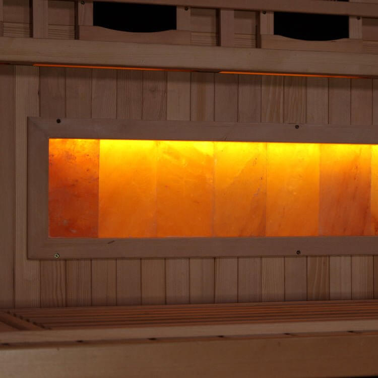 Golden Designs 3-Person Full Spectrum Sauna - Himalayan salt bar close up image