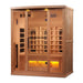 Golden Designs 3-Person Full Spectrum Sauna - 3D view of wooden sauna