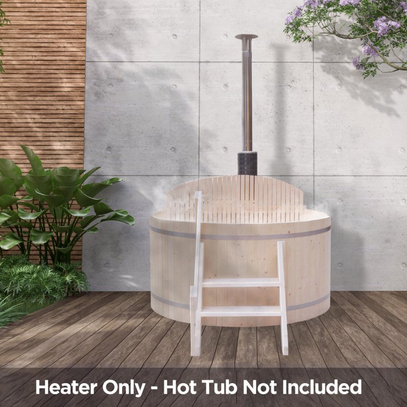 Internal Wood-Burning Hot Tub Heater | Equivalent to 10-15kW Electronic Heater - Assembled outside