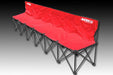 Kwik Goal 6-Seat Kwik Bench - red cover with steel frame