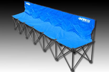 Kwik Goal 6-Seat Kwik Bench - blue cover with steel frame