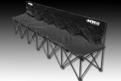 Kwik Goal 6-Seat Kwik Bench - black cover with steel frame