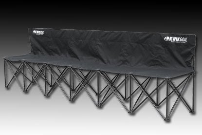 Kwik Goal 6-Seat Kwik Bench - black steel frames