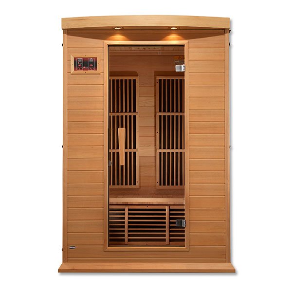 Maxxus 2-Person Low EMF FAR Infrared Sauna - double walled front view 