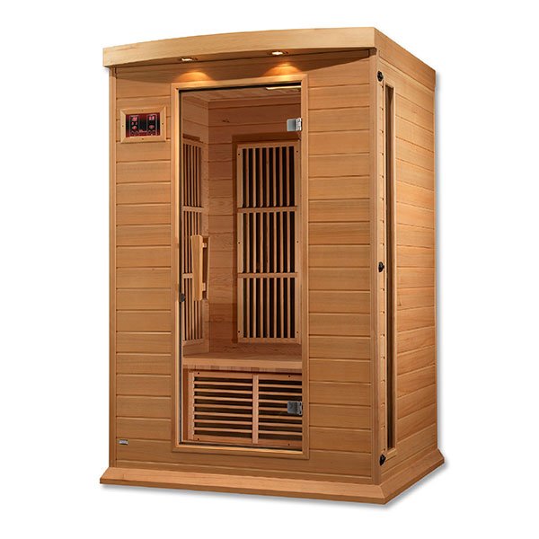 Maxxus 2-Person Low EMF FAR Infrared Sauna - glass door