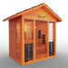 Medical Nature 8 Plus Outdoor Infrared Sauna - Front side view of the exterior of sauna