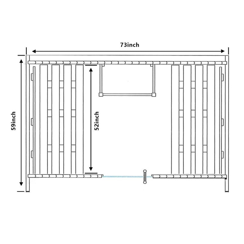 Outdoor and Indoor White Pine Barrel Sauna - 3-4 Person - 4.5 kW UL Certified Heater - Bitumen Shingle Roofing - Dimensions