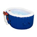 Oval Inflatable Jetted Hot Tub with Drink Tray and Cover - 2 Person - 145 Gallon - Dark Blue -