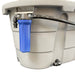 Penguin Chillers Cold Therapy Chiller & Tub - a grey plastic container with a blue filter