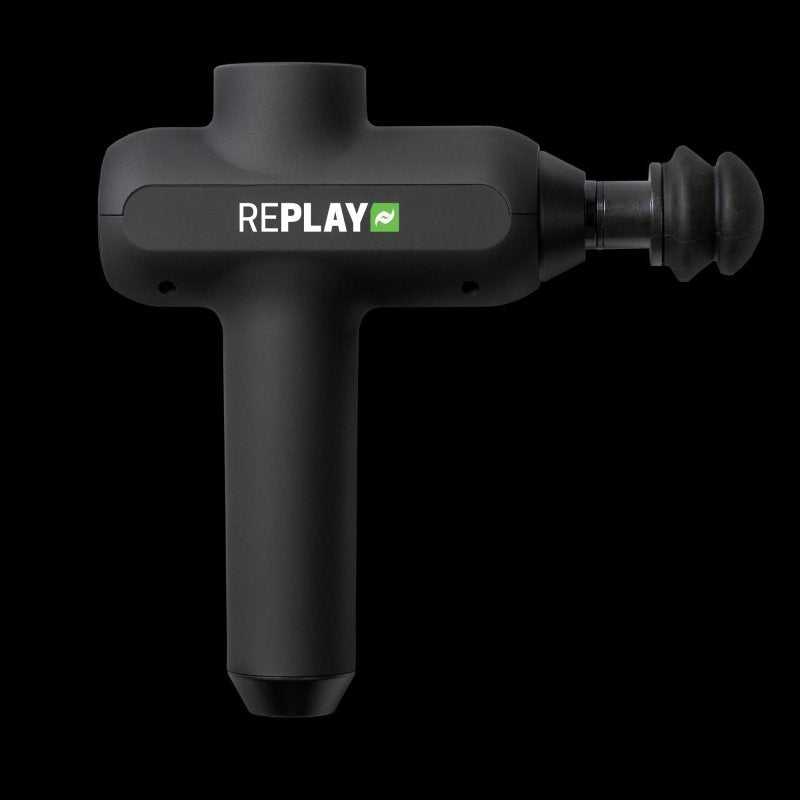 Rapid Reboot Replay Percussion Massage Gun - attachments with 2 heads